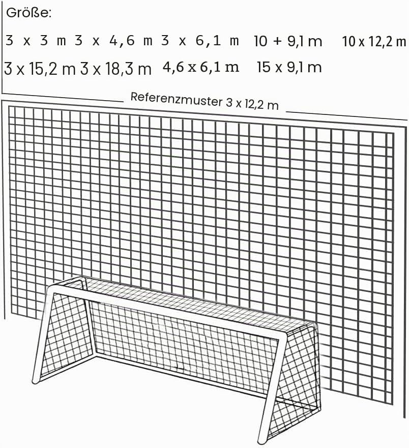 Aoneky Fussball-Rückschlagnetz 3x3M/3x4.5M /3x6M/3x9M, Sport-Übungs-Barriere-Netz, Fussball-Schlagne