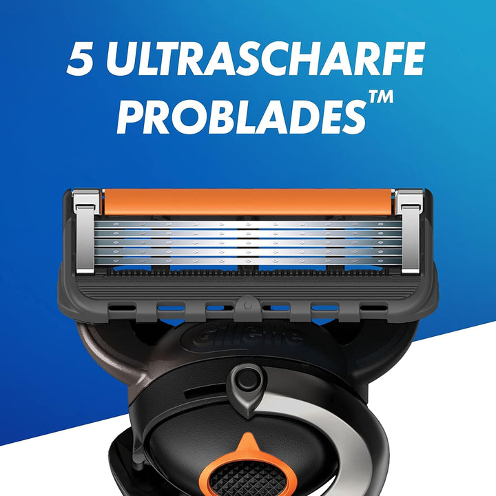 Gillette ProGlide Nassrasierer Herren Set, Rasierer + 4 Rasierklingen mit 5-fach Klinge, Geschenk fü