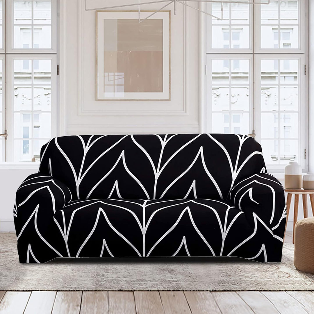 Lydevo Sofabezug 1 Sitzer Stretch Sofahusse Elastischer Sofabezug Spandex Sofa Überzug mit 3 Kissenb