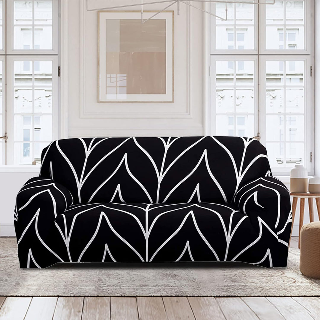 Lydevo Sofabezug 2 Sitzer Stretch Sofahusse Elastischer Sofabezug Spandex Sofa Überzug mit 2 Kissenb