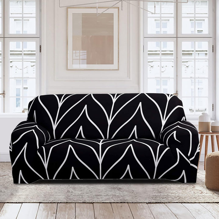 Lydevo Sofabezug 3 Sitzer Stretch Sofahusse Elastischer Sofabezug Spandex Sofa Überzug mit 2 Kissenb