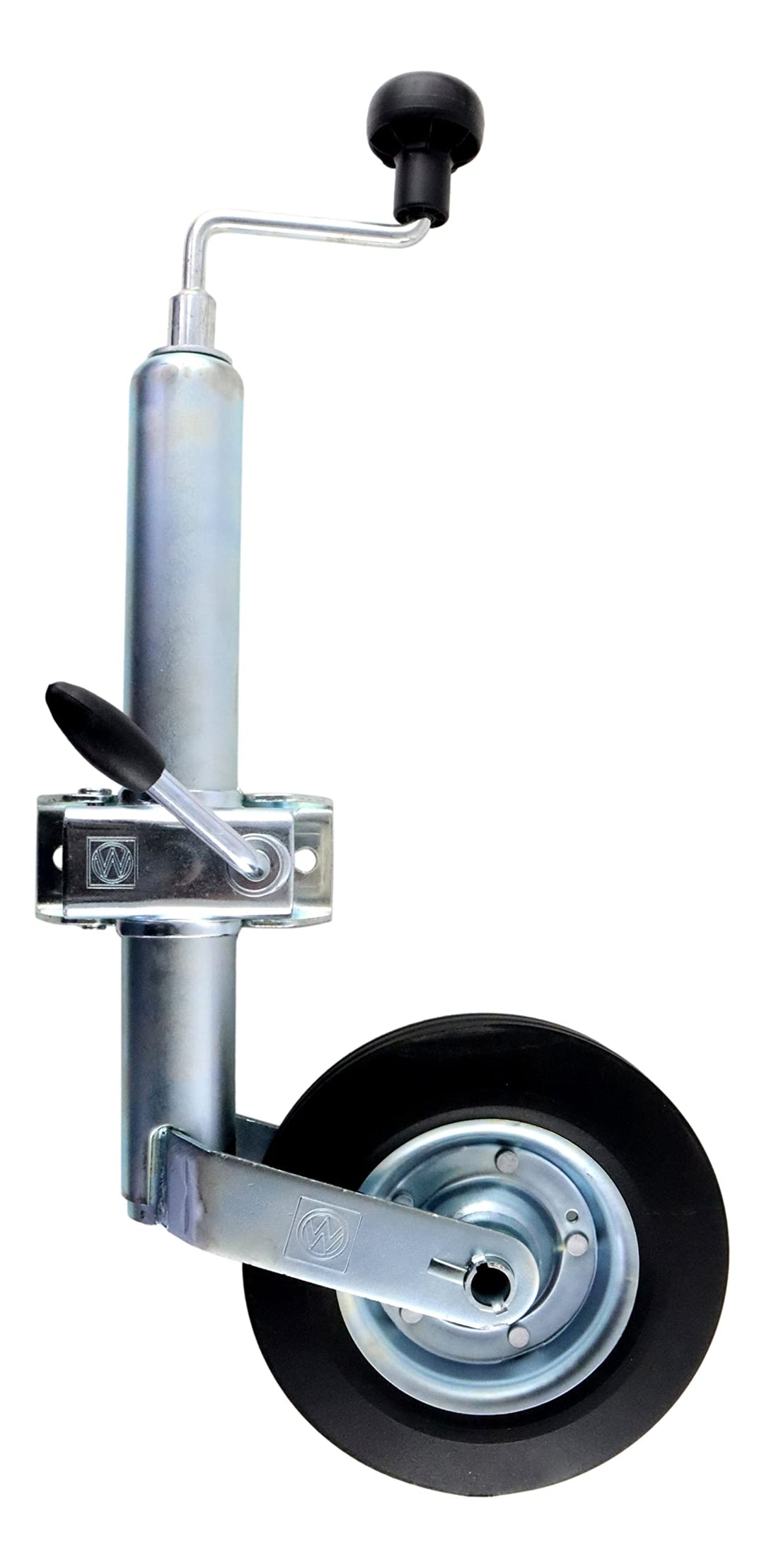 p4U Winterhoff Stützrad mit Klemmträger für Anhänger und Wohnwagen, 150 kg, 48 mm