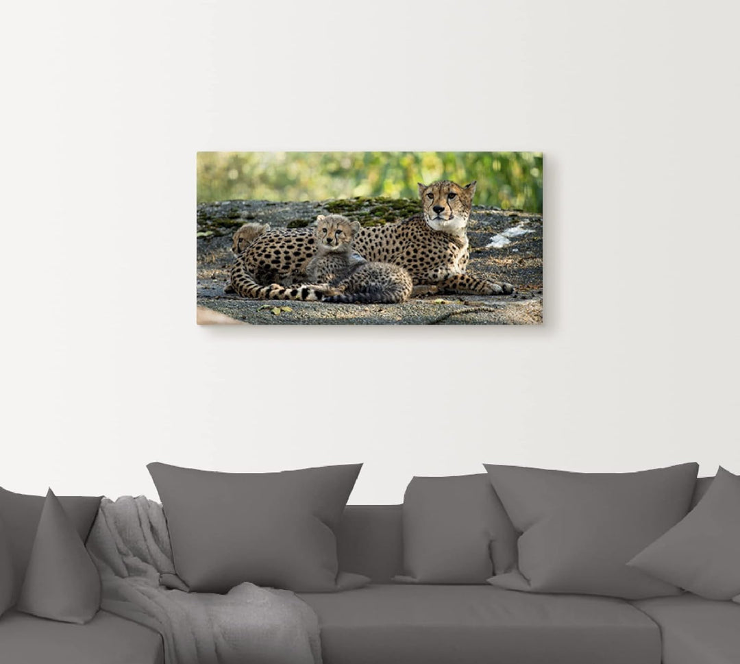 ARTland Leinwandbilder Wandbild Bild auf Leinwand 60 x 30 cm Wanddeko Afrika Natur Portrait Tiere Wi