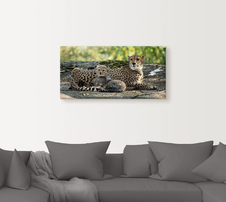 ARTland Leinwandbilder Wandbild Bild auf Leinwand 60 x 30 cm Wanddeko Afrika Natur Portrait Tiere Wi