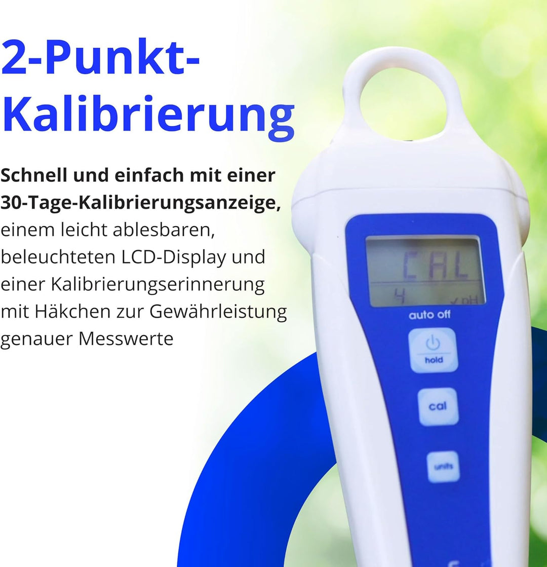 Bluelab pH Pen - Genau bis ±0,1 pH, langlebig, wasserdicht, schwimmfähig, schnell, stabil, Doppelson
