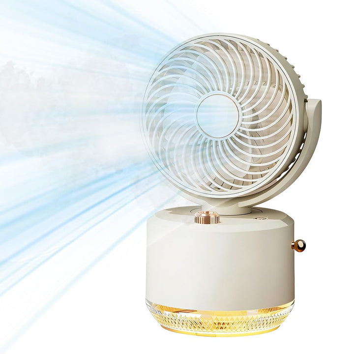 Tischventilator mit Wasserkühlung, ZOYDP Mini Ventilator mit Kühlen Nebel, Tischventilatoren mit 3 G