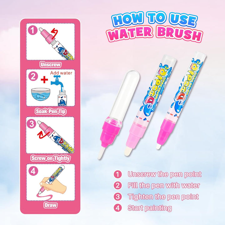 Einhorn Geschenke für Mädchen, Aqua Wasser Matte Doodle Spielzeug ab 1 2 3 4 5 6 Jahre Mädchen Gesch