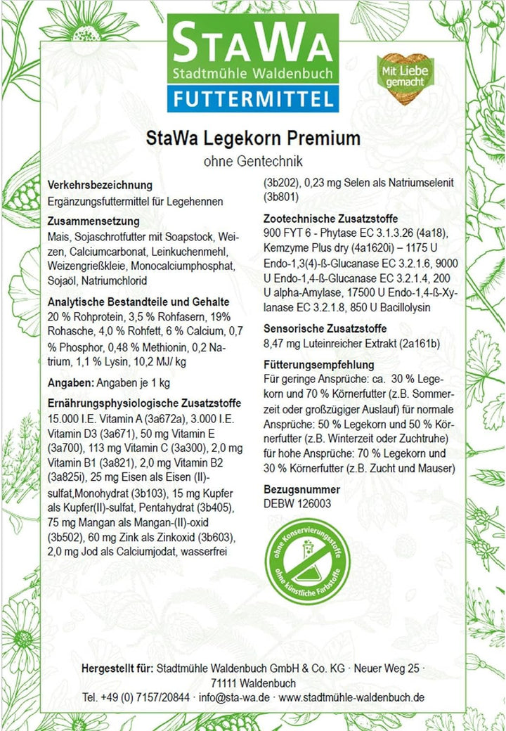 STAWA Legekorn Premium, ohne Gentechnik, 25 kg, 25 kg
