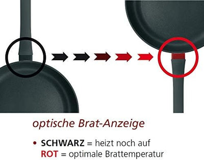Schulte-Ufer Charisma i Bratpfanne, Pfanne, Aluguss, mit optischer Brat-Anzeige für optimale Tempera