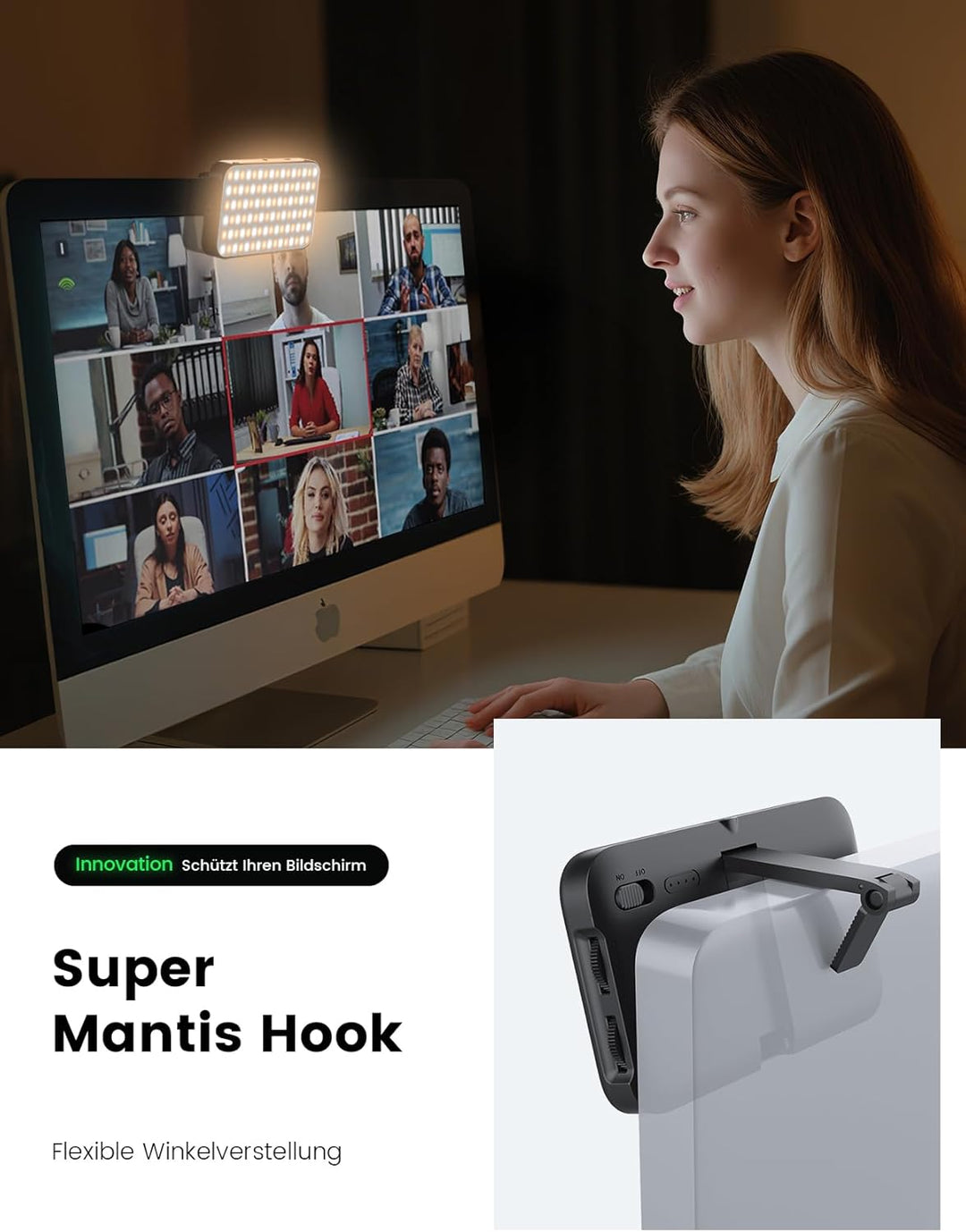 Pnitri 180cm Handy Stativ für Smartphone mit Licht 180cm mit licht, 180cm mit licht
