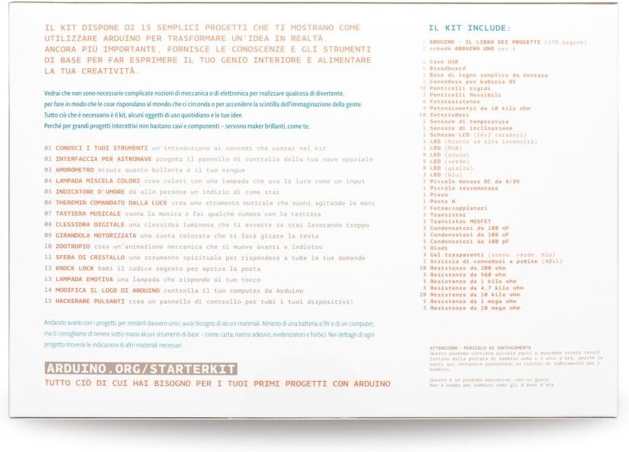 Official Arduino Starter Kit [K010007] (Italian Project Book) - Komplettset zum Erlernen von Elektro
