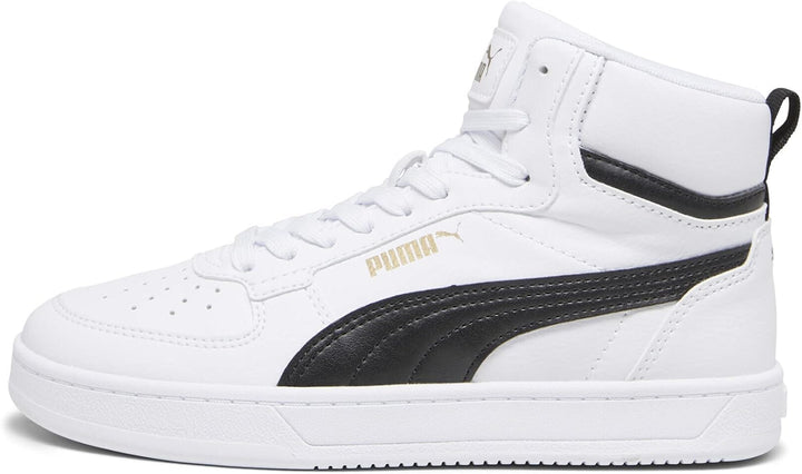 PUMA Unisex Kinder Caven 2.0 Mid Jr Sneaker, Puma White Puma Black Gold