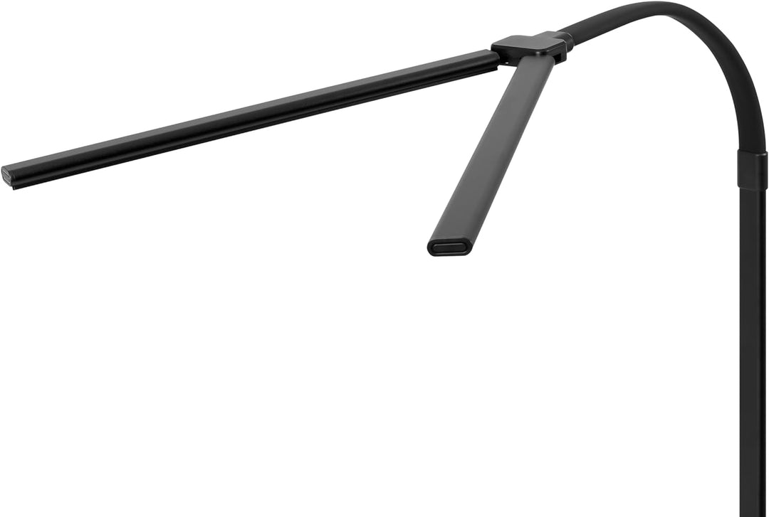 Hansa LED Klemmleuchte Nova schwarz, Doppelkopfleuchte, dimmbar, Memory-Funktion, 3000-6500 Kelvin