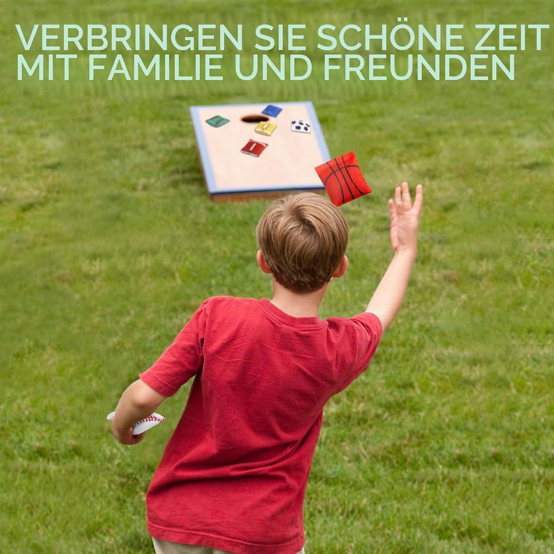 32 Stück Cornhole Säckchen, 6 x 6 cm Bean Bags Wurfspiel, Nylon Sitzsäcke Werfen für Cornhole Spiel,