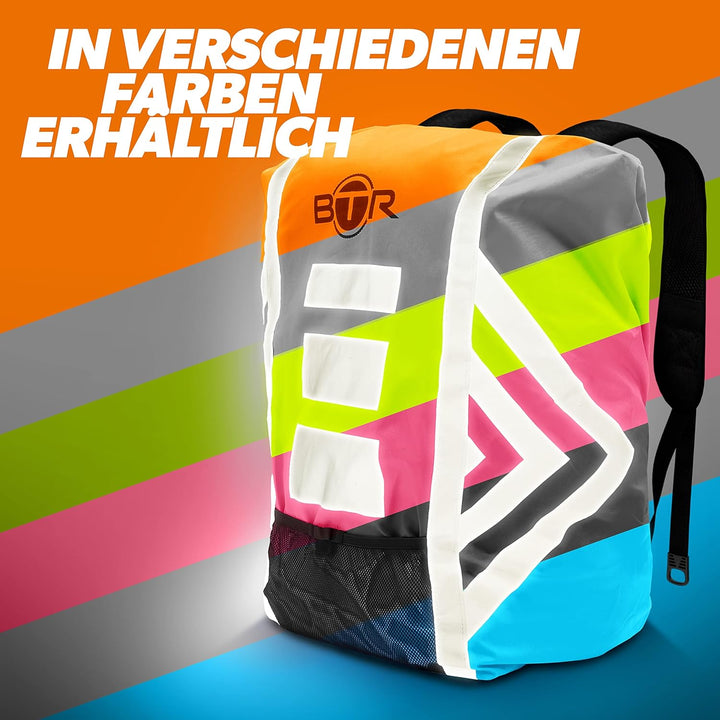BTR Wasserfester Regenschutz für den Rucksack, Regenschutz für Schulranzen Gelb Grösse (57cm x 47cm)