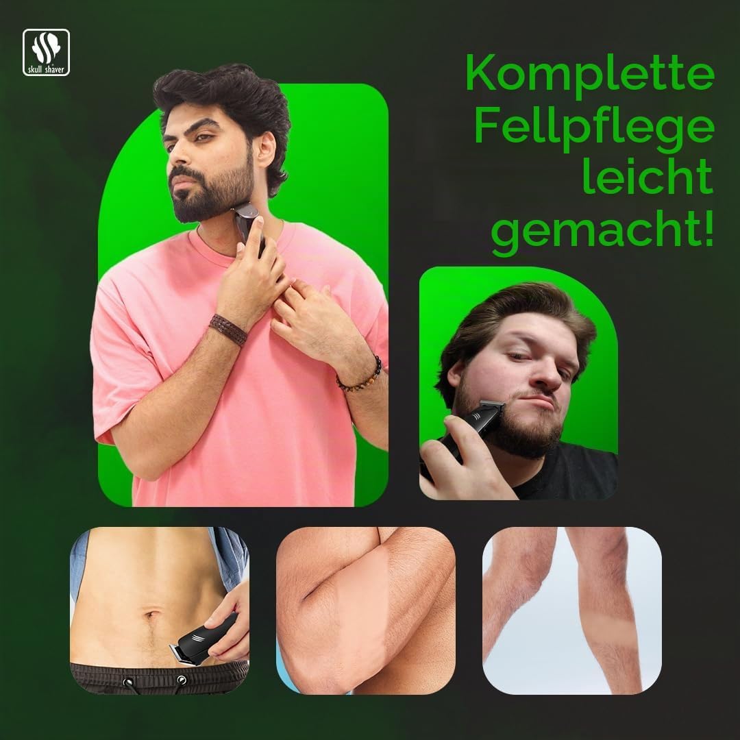 Skull Shaver - Baby Beast Trimmer 3SUM - Herrenpflege-Set - Mit 3 Klingen-Aufsätzen & Kompaktem Desi