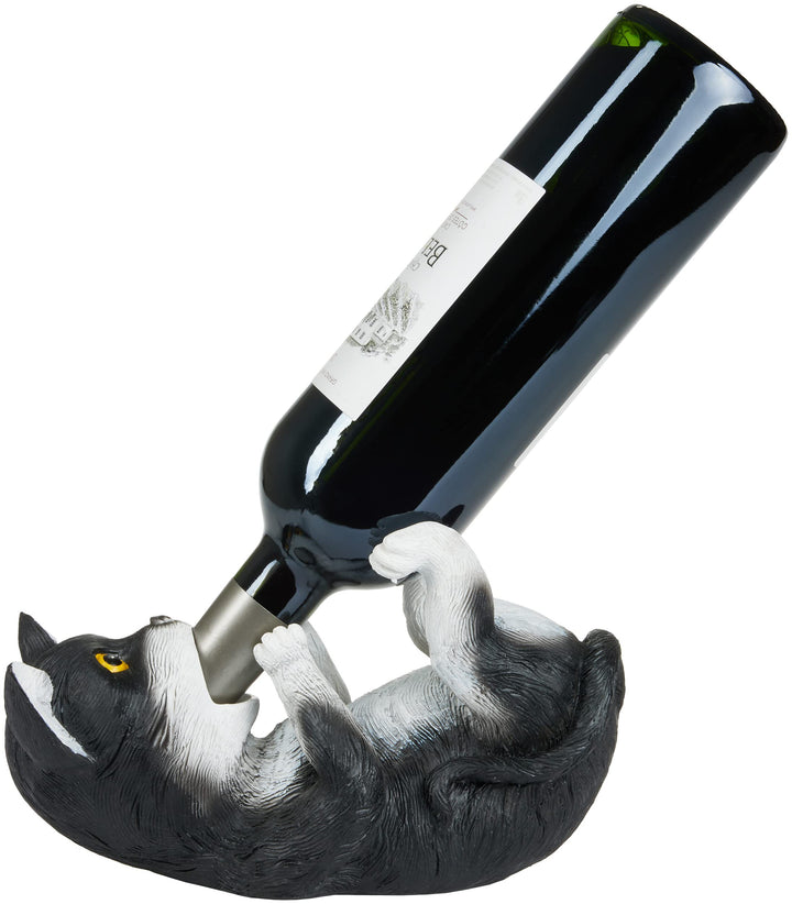 BRUBAKER Weinflaschenhalter durstige Katze - Flaschenhalter Trinkende Tiere - Flaschenständer lustig
