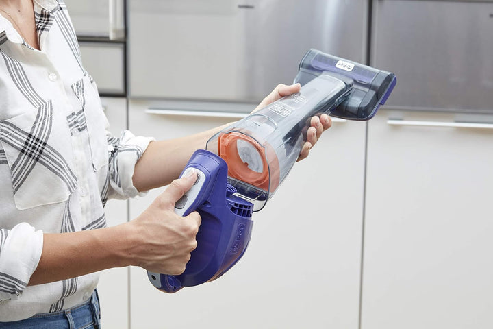 Black+Decker Handsauger Akku Dustbuster 12V/1,5 Ah, mit Turbo-Tierhaarbürste, breiter Saugöffnung, 2