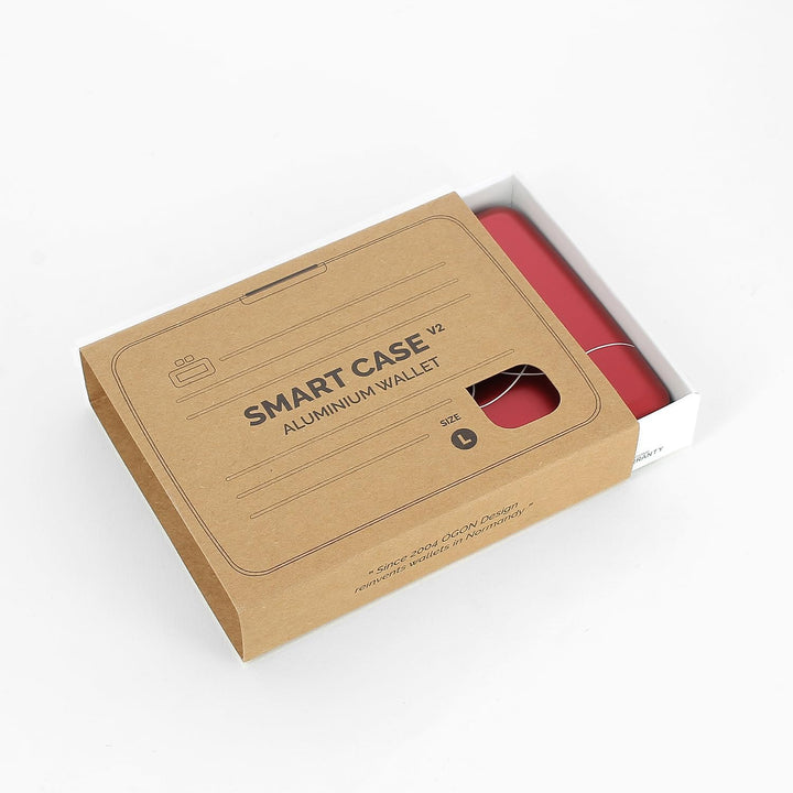 OGON Aluminium Geldbörse Smart Case V2 Large - Verstecktes Fach für Münzen und Scheine - RFID Schutz