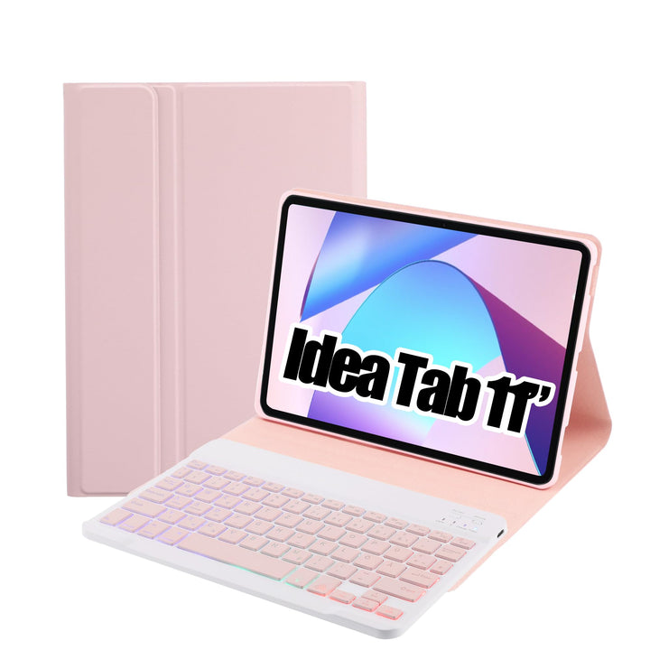 Tastatur Hülle für Lenovo Idea Tab Tablet 11", TPU Rückseite Hülle mit 3 Bereich 7 Farbe Beleuchtete