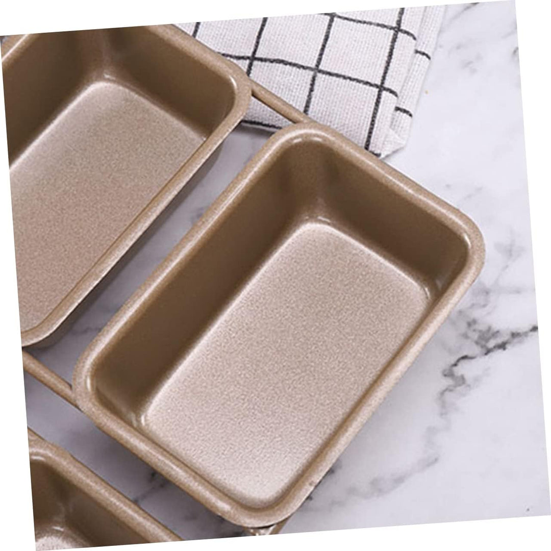 MAGICLULU Rechteckige Toastschimmel Backform mit 6 Fächern, Gold