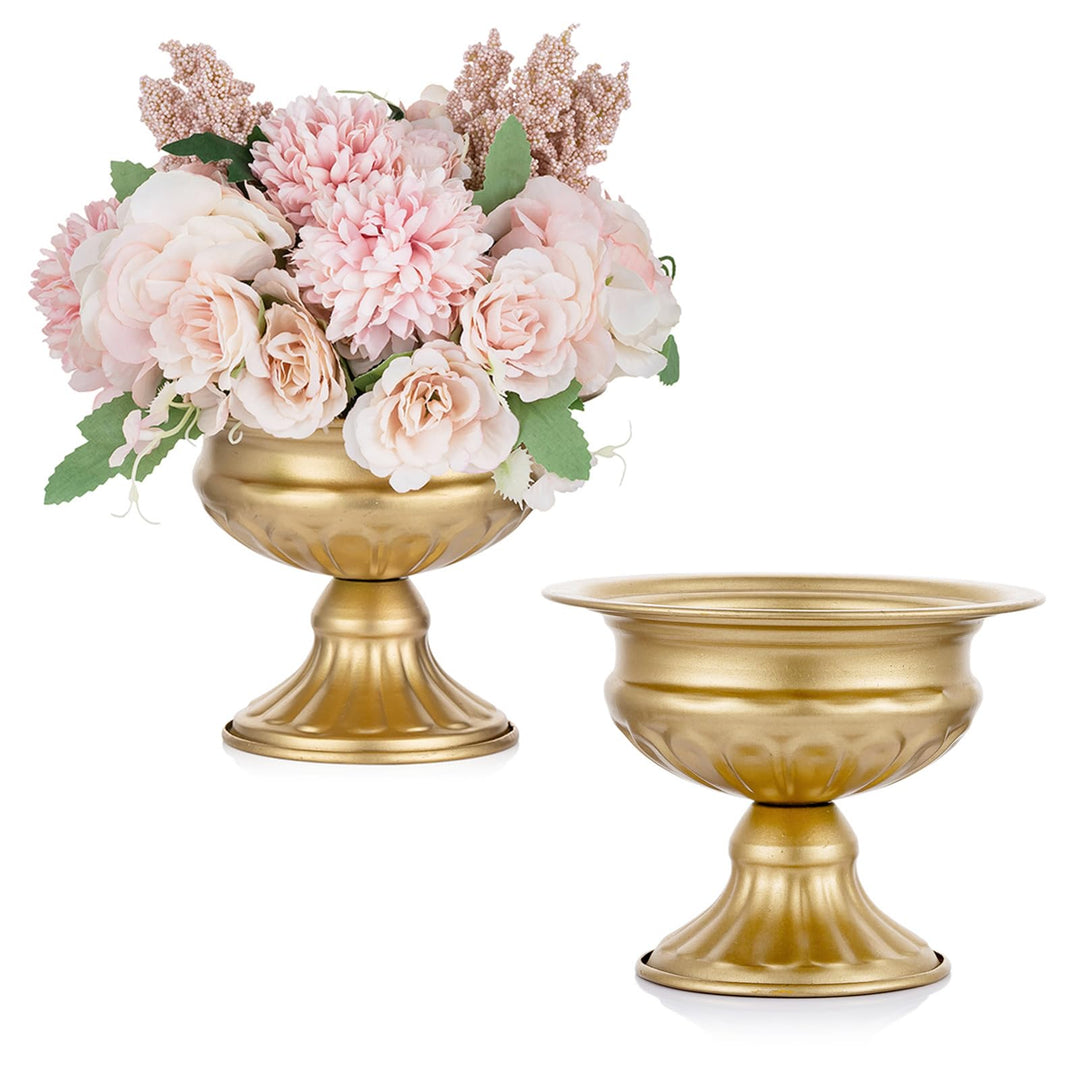 Nuptio 2 Stücke Mini Grösse Metall Urne Pflanzer Elegante Hochzeit Mittelstücke Vase für Hochzeit De
