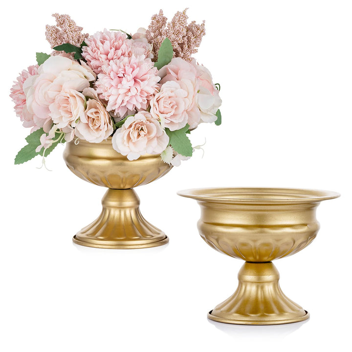 Nuptio 2 Stücke Mini Grösse Metall Urne Pflanzer Elegante Hochzeit Mittelstücke Vase für Hochzeit De