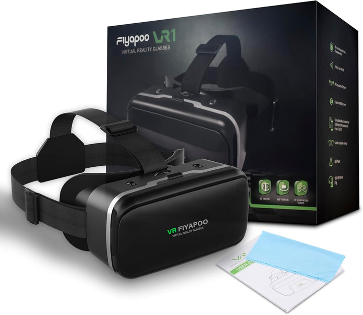 VR Brille 3D Virtual Reality Brille für realistische Spiele & Filme Leicht und bequem, kompatibel mi