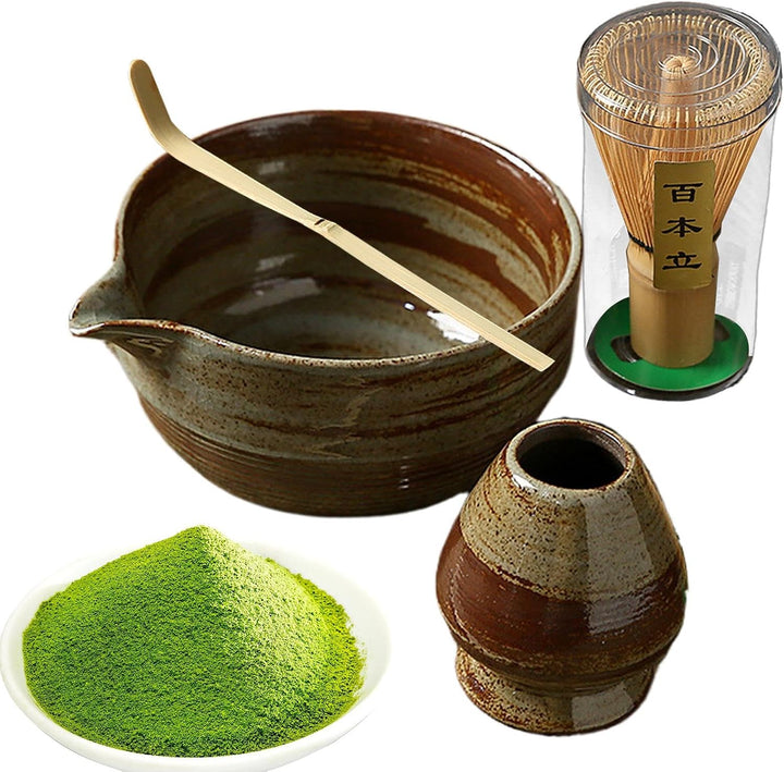 Matcha Whisk Set, Matcha Bowl And Whisk, Matcha Tea Set, Matcha Bowl With Spout, Matcha Whisk Scoop