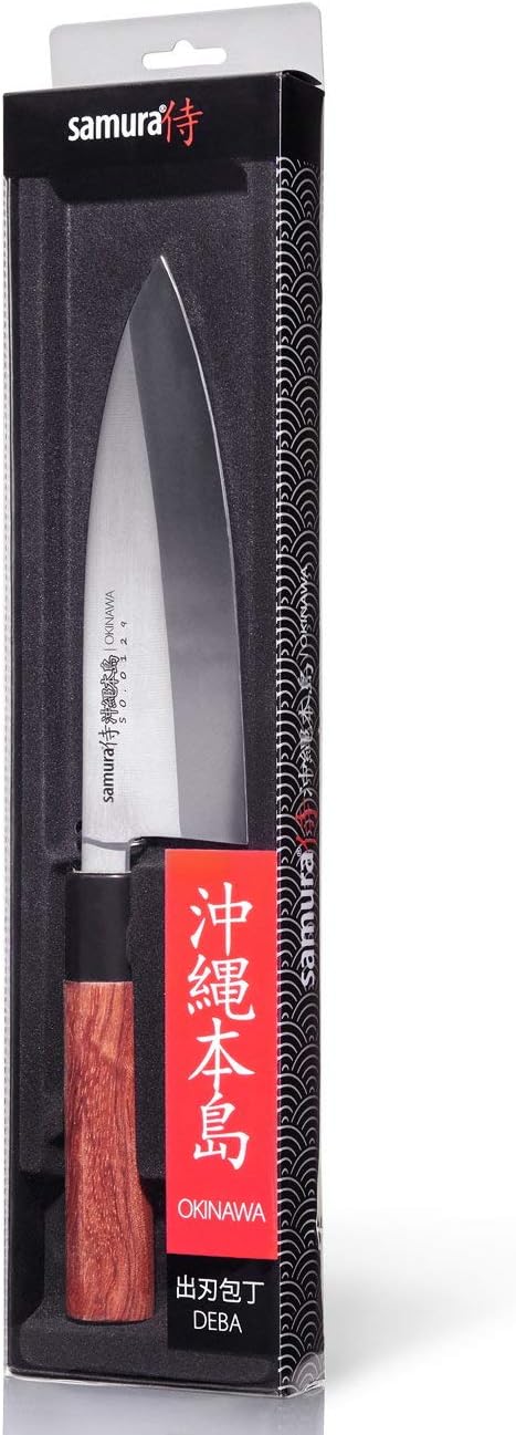 SAMURA Okinawa Professionelles Japanisches Küchenmesser Deba 170mm/6.7"