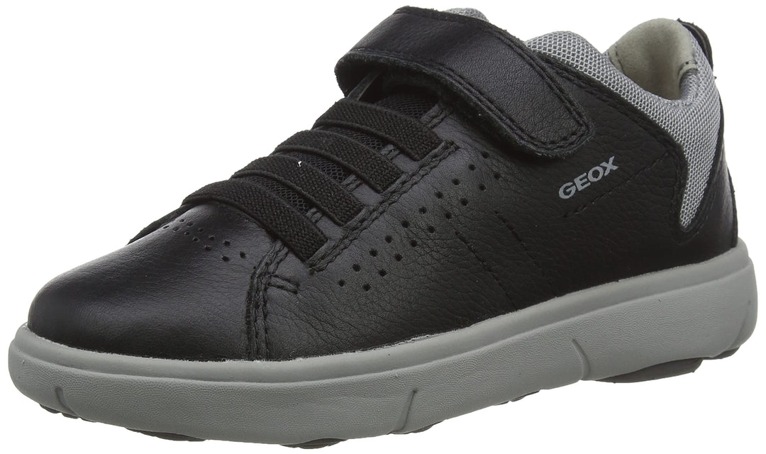 Geox Jungen J Nebcup Boy B Sneakers 30 EU Black Grey, 30 EU Black Grey