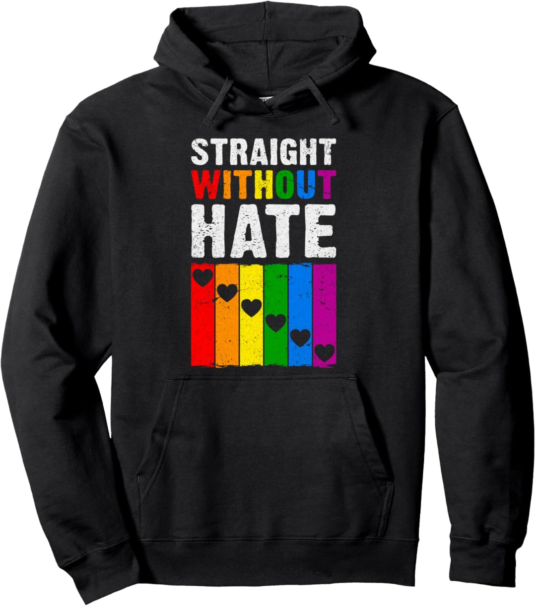 Hetero Verbündeter, Pride, Regenbogen, Herzen, LGBT Pullover Hoodie