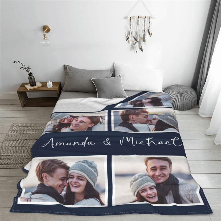Easycosy personalisierte Decken für Paare Geschenke Benutzerdefinierte Bild werfen Decke Personalisi