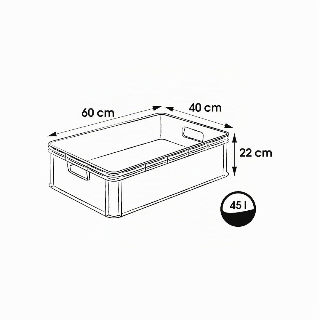 keeeper Transportbox, Stapelbar, Polypropylen, 45 l, Robert, Nordic Grey Nordic Grey 45 L Transportb