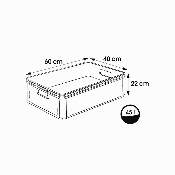 keeeper Transportbox, Stapelbar, Polypropylen, 45 l, Robert, Nordic Grey Nordic Grey 45 L Transportb