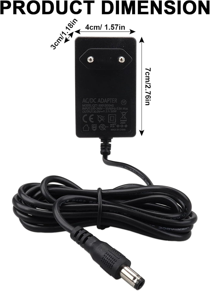 30V Netzteil-Ladekabel für BuTure JR200, JR400, JR500, JR600, VC40, VC50, VC70, VC80 25,9V Akku-Stau