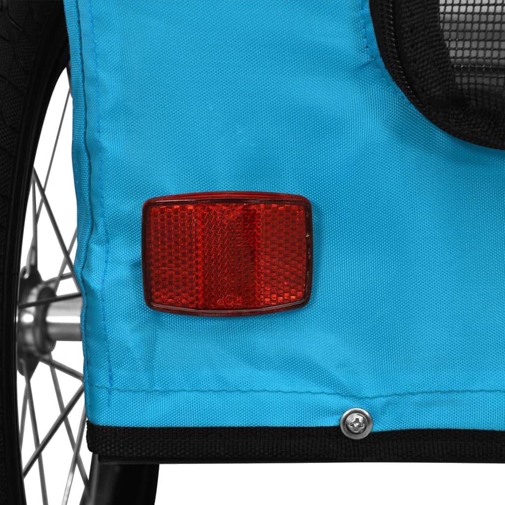 vidaXL Fahrradanhänger für Hunde, Hundeanhänger für Fahrrad, Hundefahrradanhänger mit Reflektoren Fl