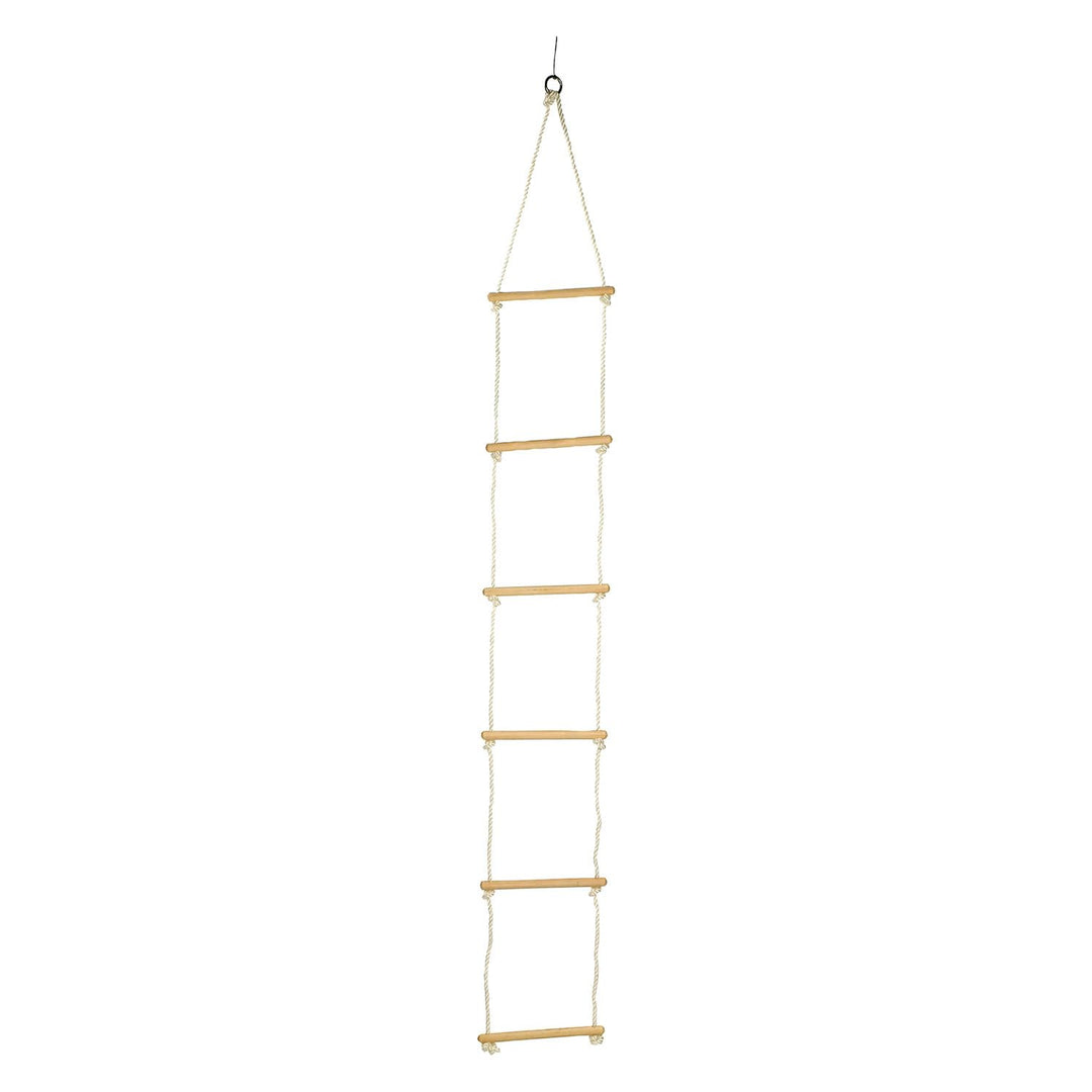 small foot Strickleiter mit sechs Holzsprossen, 2 m, Kletterspielzeug für drinnen und draussen, bis