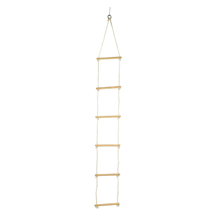 small foot Strickleiter mit sechs Holzsprossen, 2 m, Kletterspielzeug für drinnen und draussen, bis