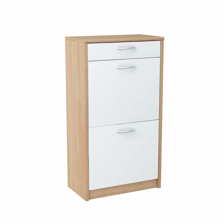 Meblando Schuhschrank Schuhregal - schuhkipper schmal + shauflade, 92 x 50 x 28 cm, Schuhkommode Sch