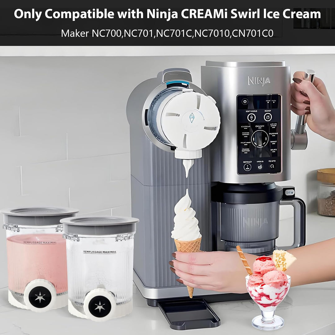 Behälter für Ninja Swirl, Tubs Zubehör für die Ninja Creami NC701 NC700 NC701Q CN701CO Eisbehälter f
