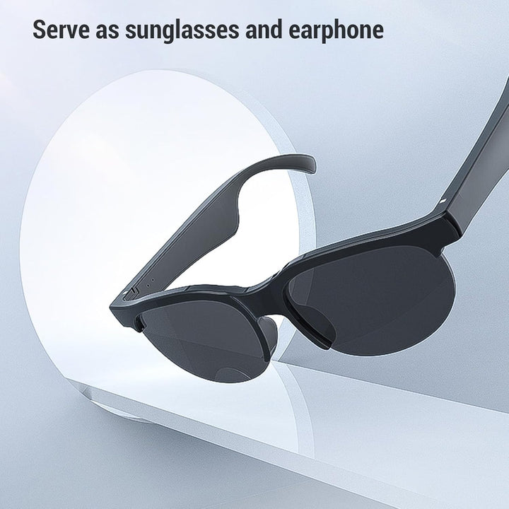 Smart Bluetooth Sunglasses, Wireless Sound Sunglasses, Built in Mic Music Sunglasses, 140 Languages