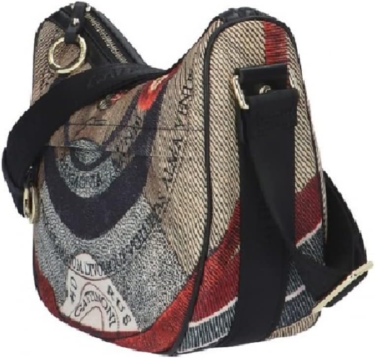 Gattinoni Planetarium Maya Damen Schultertasche Small Hobo Nylon/Leder Bigmx6731Wil Schwarz, Schwarz