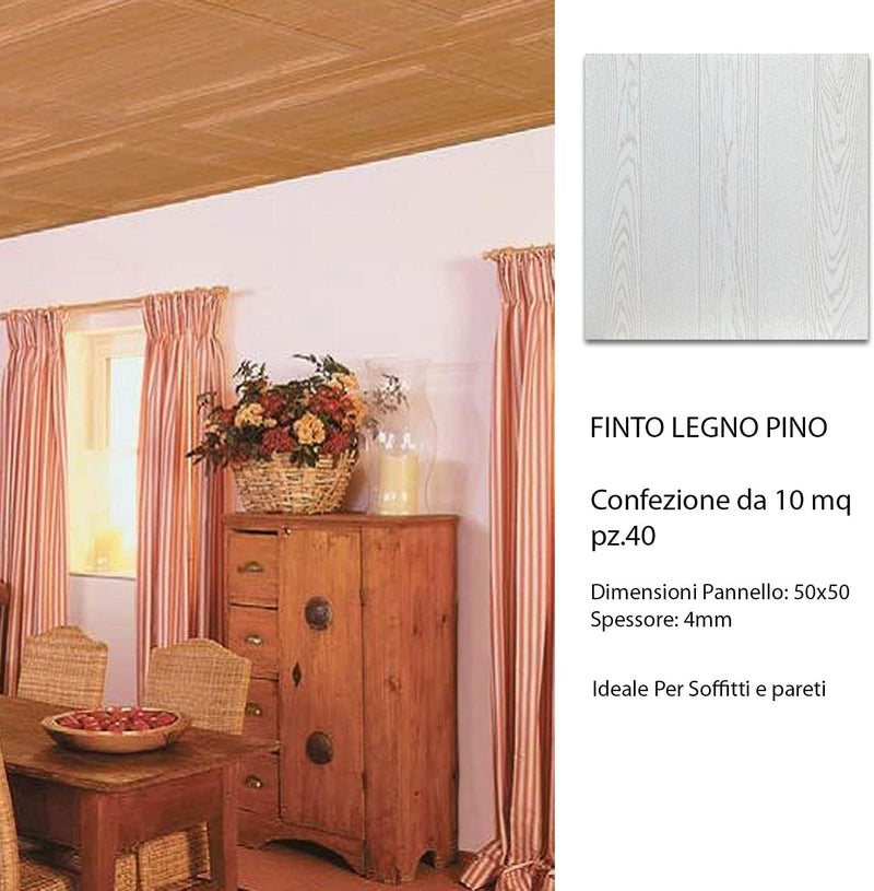 Dekorative Styroporplatte für Decke und Wand, 3D-Effekt, wärmeisolierend, Dicke 4 mm, Masse 50 x 50