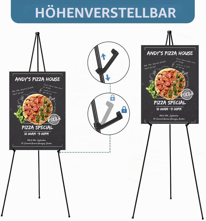 Künstler Staffelei Stand, 160cm Verstellbares Stativ Tisch Kunst Leinwand Malerei Display, Portable