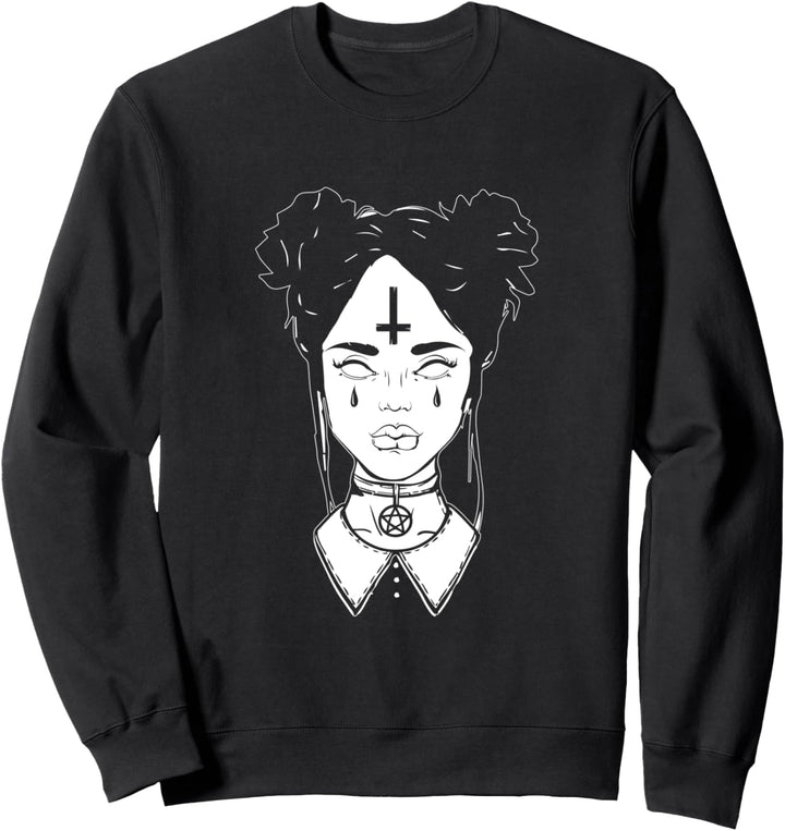 Gothic Girl Dark Art Ästhetischer Goth Okkulter Horror Sweatshirt