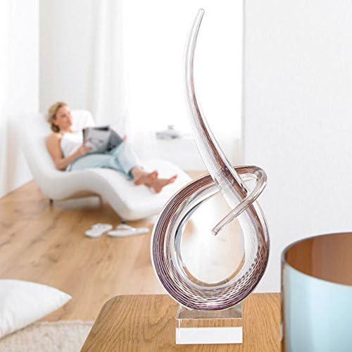 LEONARDO HOME Ease Skulptur 49,5 cm, Glas, beige, 10 x 20 x 50 cm