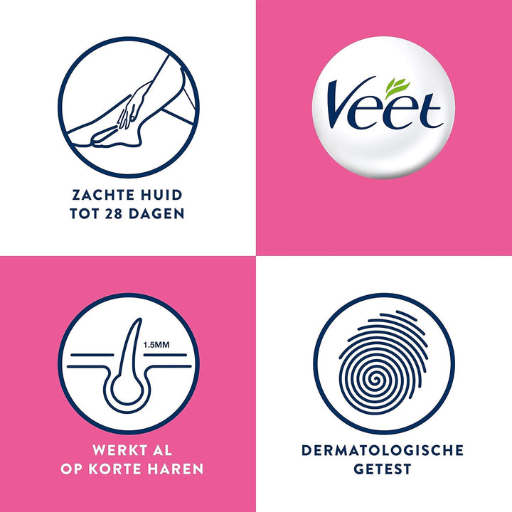 Veet Easy Grip Wachsstreifen für empfindliche Haut, VEET03, Haarentfernung für Frauen, ideal für Bik