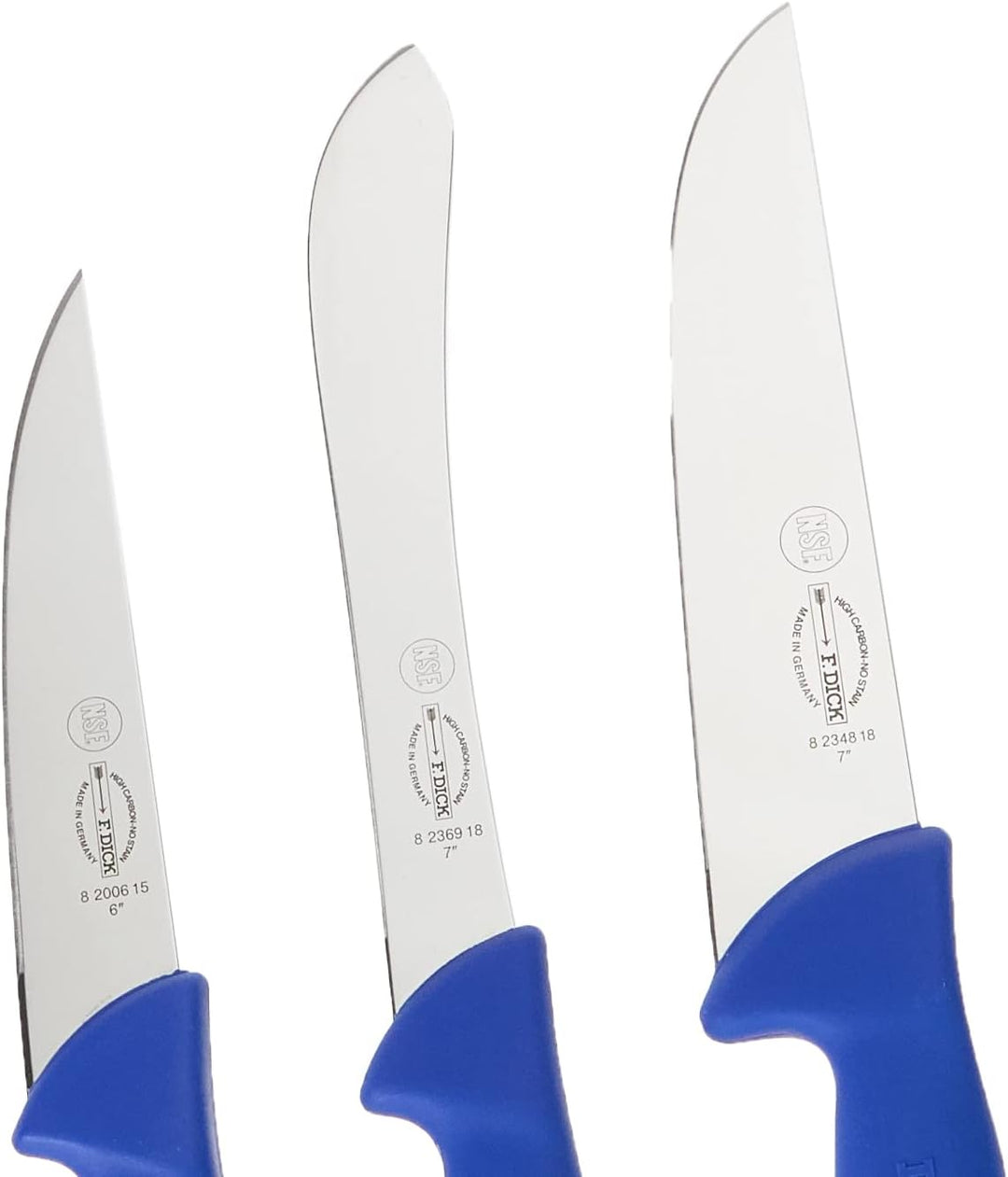 F. DICK Messer Set ErgoGrip 6-teilig (Blockmesser 18, 23 cm, Stechmesser 15, Sortiermesser 18 cm, Au