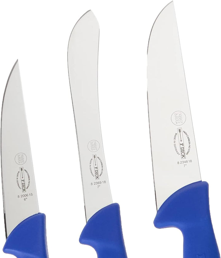 F. DICK Messer Set ErgoGrip 6-teilig (Blockmesser 18, 23 cm, Stechmesser 15, Sortiermesser 18 cm, Au